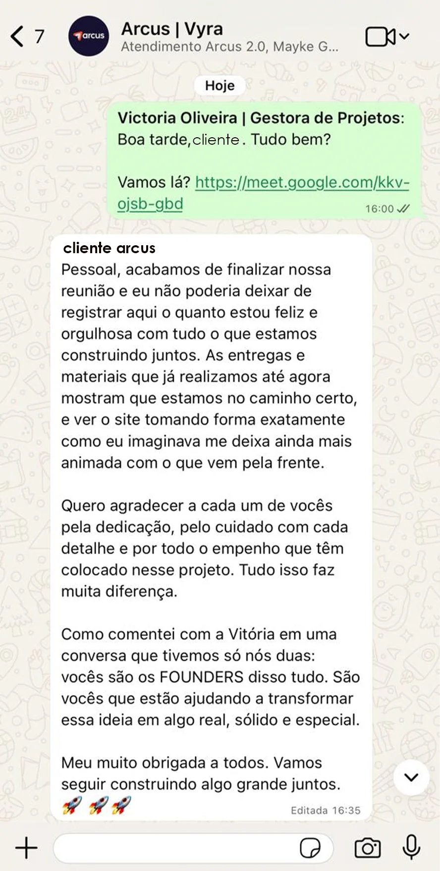Depoimento Vyra