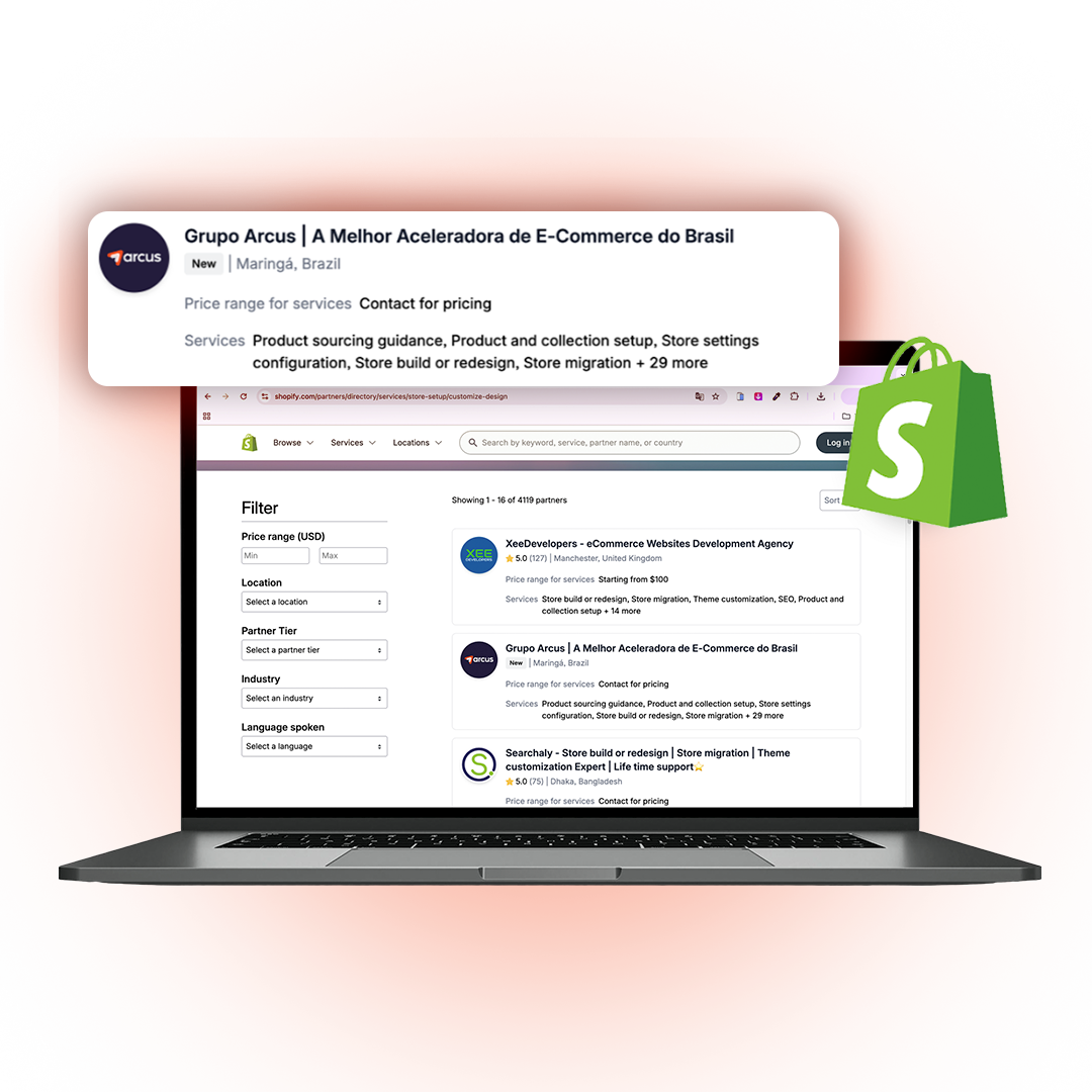 Grupo Arcus reconhecida como a Melhor Aceleradora de E-Commerce do Brasil pela Shopify